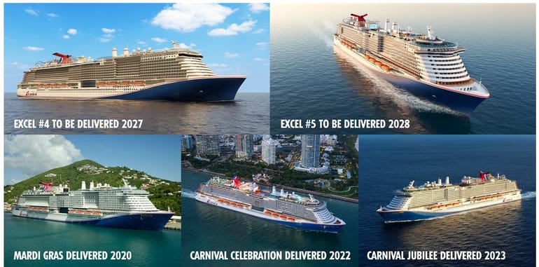 Carnival Invests in Additional Excel-Class Cruise Ship